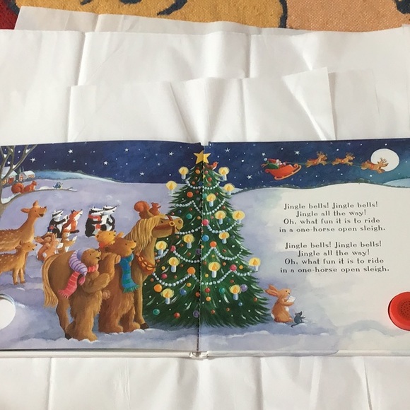 🎉2/15.00🎉 Jingle Bells hardcover excellent condition music plays - Picture 7 of 8